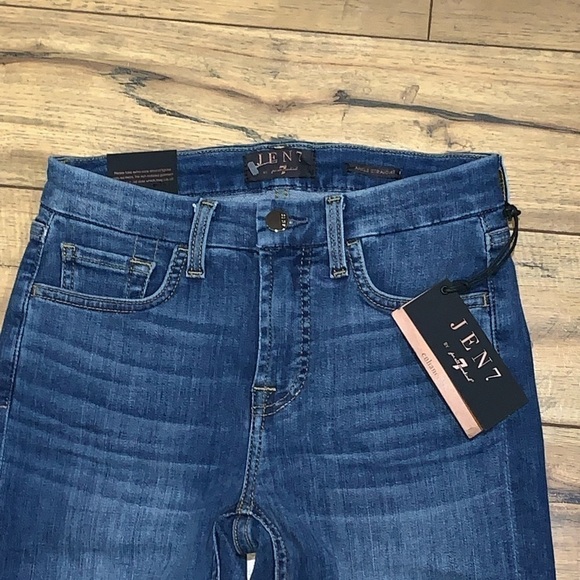 Jen7 for 7 for All Mankind Ankle Straight with Embellished rhinestone hem size 2 - Picture 3 of 9